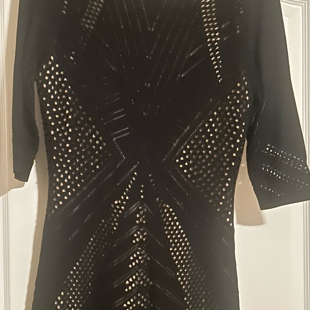 Calvin Klein Black Dress with Gold Accents